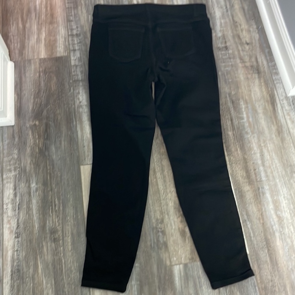 Spanx black denim stretch leggings jeggings jeans ankle skinny